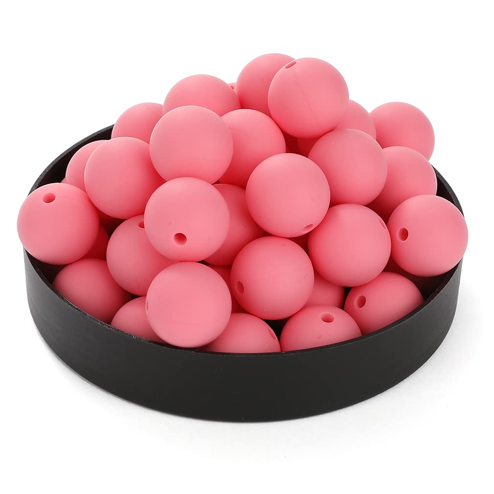 ビーズ(ピンク) Amazon.co.jp: RISACCA シリコンビーズ 15mm 50個【 ベビー