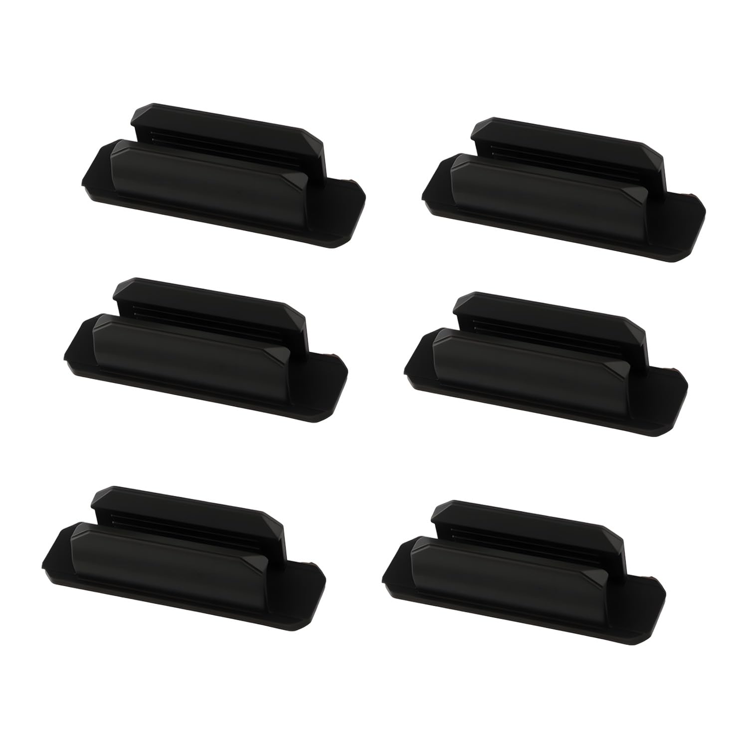 Bojueshaw 6pcs Black Silicone Adhesive Pen Holders,Pencil Holder Clips,Sticky Desk Organizers for Classroom Office Desk or Any Surface