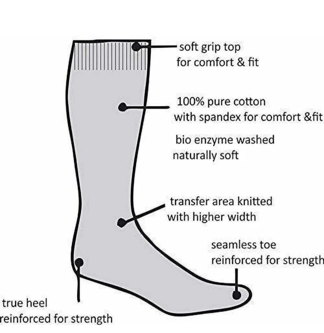 White Ankle Socks with Navy Blue Stripes, Pack of 5, Casual Sports Style 1