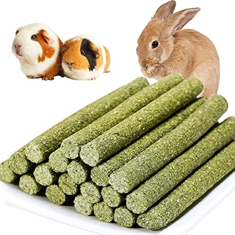 Rabbit Guinea-Pig Bunny Chew-Toys Treats - Natural Flowers Flavored Timothy Hay Sticks Molar Snacks Food for Small Animal Hamsters Toys Accessories Boredom Breakers Cover