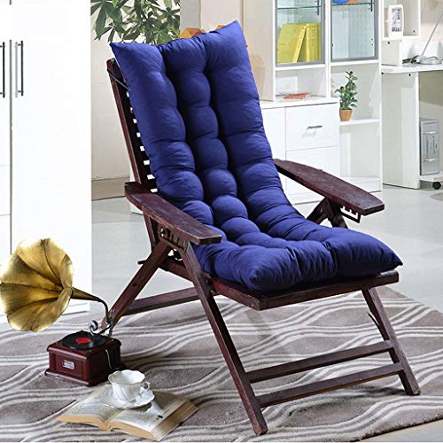 JIAAN Cojín reclinable Colchoneta para Tumbona Portable Color Puro para Sillón de Exterior,Cojín de Silla reclinable extraíble de jardín Patio Cojín de Repuesto para Tumbona de Interior y Exterior