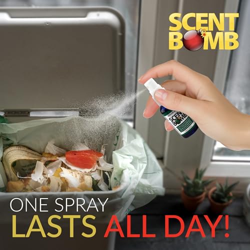 Image of Scent Bomb Air Freshener Spray, Long-Lasting Odor Eliminator - Effective Deodorizer for Home & Car, Fresh Room Spray for Kitchen, Bathroom & Smell Neutralizer - 1 oz Pack of 4, Green Bomb Scent