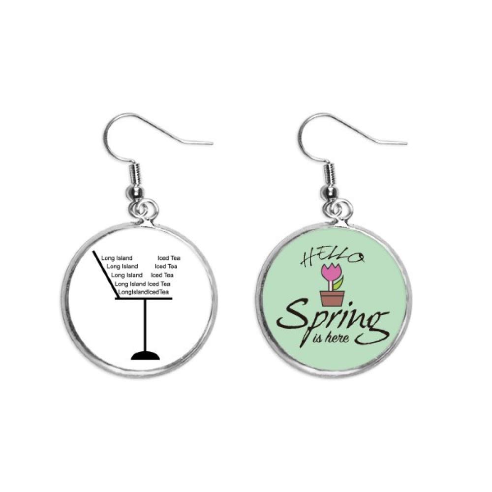 Pendientes silueta Long Island Ice Tea joyas ligeras decorativas 5