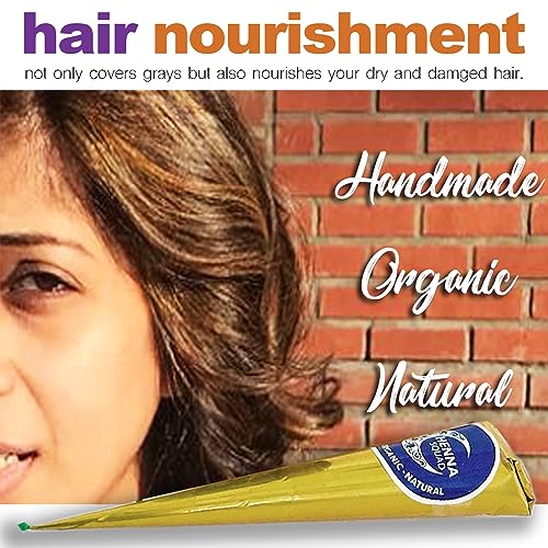 Henna lista para usar en conos para cabello - Marrón oscuro 25 g 3 pack miniatura 4