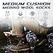 CloudLine Merino Wool Hiking Socks for Men and Women - Cushioned, Soft, Anti-Blister, Moisture Wicking, Made in USA - Autumn Orange, Size Large, 1 Pair