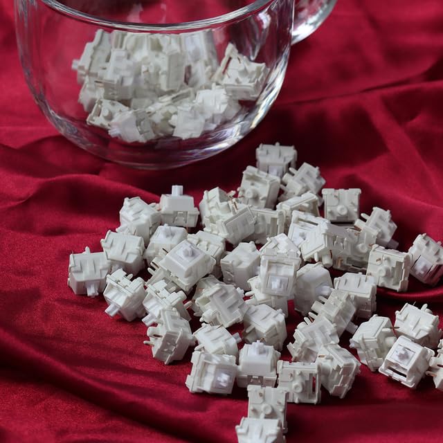 COMPAE - G-Square Dark Warrior/White Samuraii/Dreamland Tactile Linear Switch For Mechanical Gaming Keyboard Custom Mx Switches GK64 GK60 (White Samuraii 90 PCS)