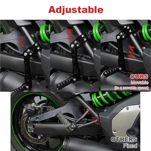 Kit repose-pieds moto réglables pour Suzuki DR650 et VANVAN