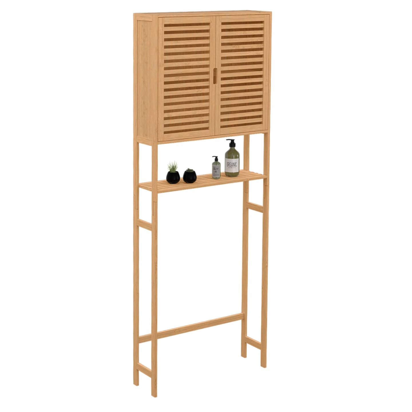 IDMarket - Regalmöbel Oberteil WC Schrank Bambus BEA