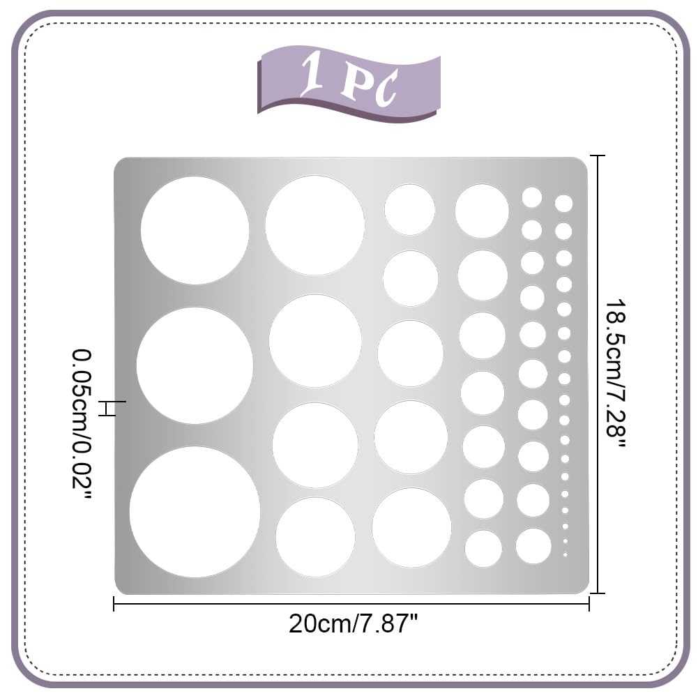 UNICRAFTALE Metalen paard oog uitsparingen stencil ovale tekening metalen sjabloon roestvrij staal dagboek stencils geometrische sjabloon schilderij voor doe-het-zelf scrapbooking foto graveren