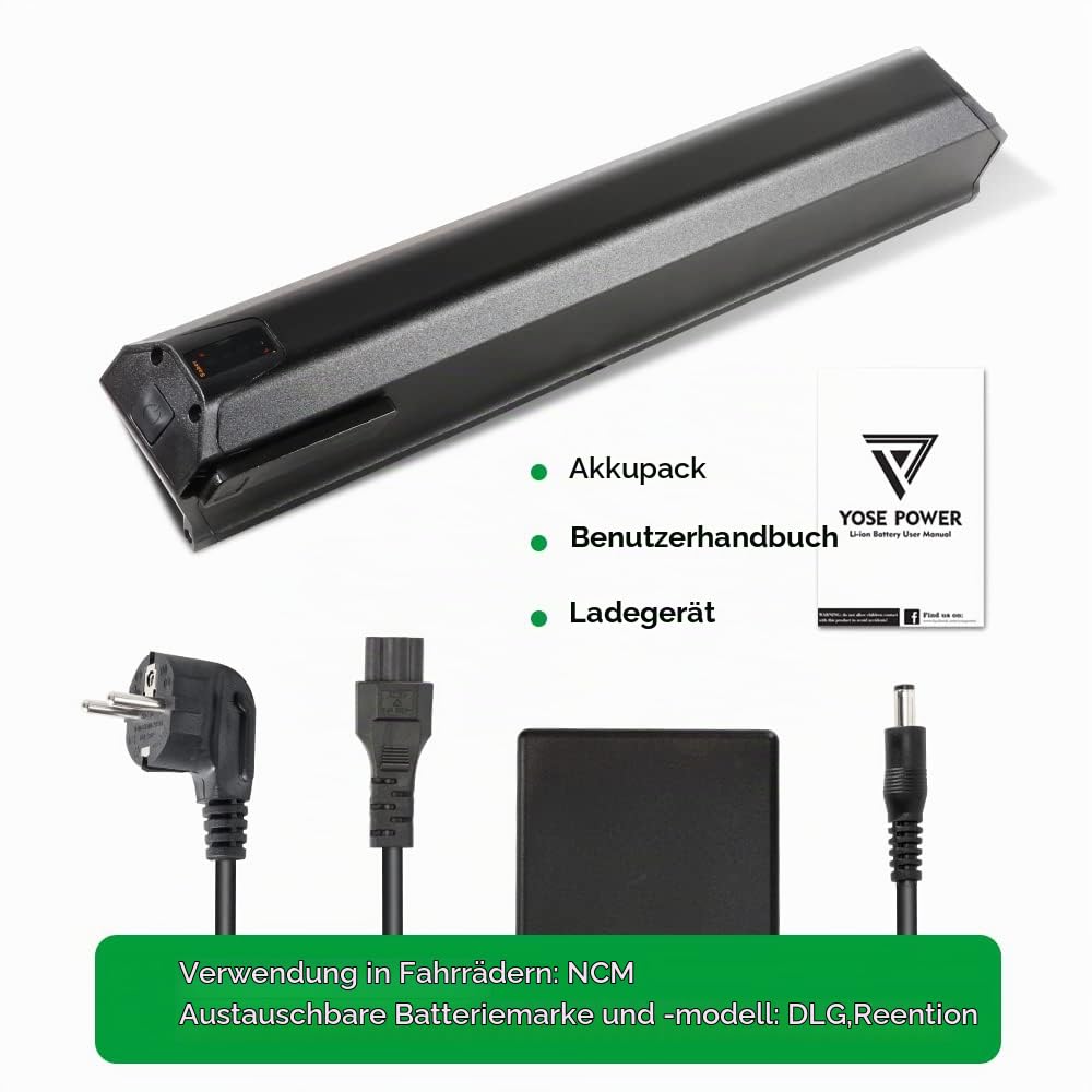 Ebike Akku 36V 13Ah 5 Pin mit USB für 36V 250W-700W Motor