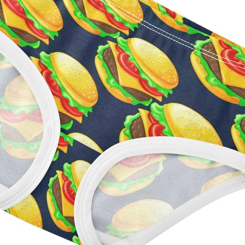 Joisal Toddler Girls Underwear 2t Cotton Cute Panties Girl Funny Briefs Undies Kids Cartoon Hamburgers Lettuce4