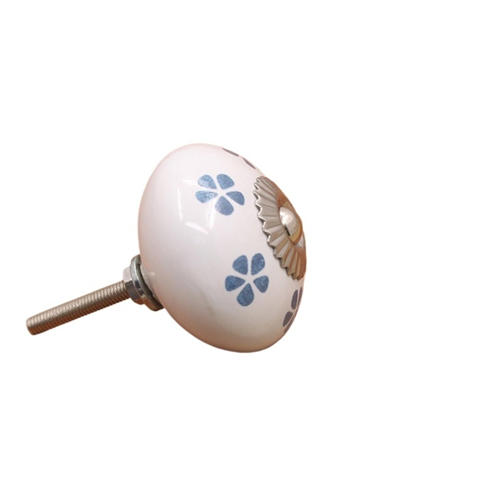 PADGCNOR Single Hole Handles Antique Furniture Pastoral Ceramic Cupboard Single Hole Wardrobe Handle Drawer Shoe Door(Color 6)