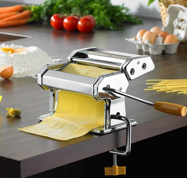 Machines à Pâtes Manuelles, Laminoir à Pâtes, Machine a Pates, Machine à pâtes et raviolis, Pasta Maker est parfait pour les pâtes, les pâtes, les...