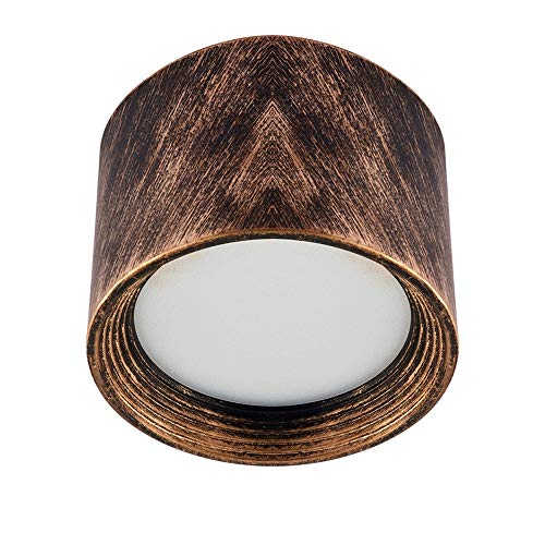 Preisvergleich Produktbild Modenny 3w5w7w12w18w24w Europäische Retro Energiesparende LED Deckeneinbauleuchten Strahler Vintage Villa Bronze Kupfer COB Panel Downlight Blendschutz Restaurant Küche Dekor Leuchte