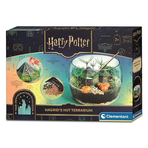 Clementoni 19248 Harry Potter Terrarium, Set mit Zubehör für ein Miniatur-Ökosystem, Spielzeug zum Aufziehen von Pflanzen, ideal als Geschenk, Baukasten für Potterheads ab 7 Jahren, Mehrfarbig
