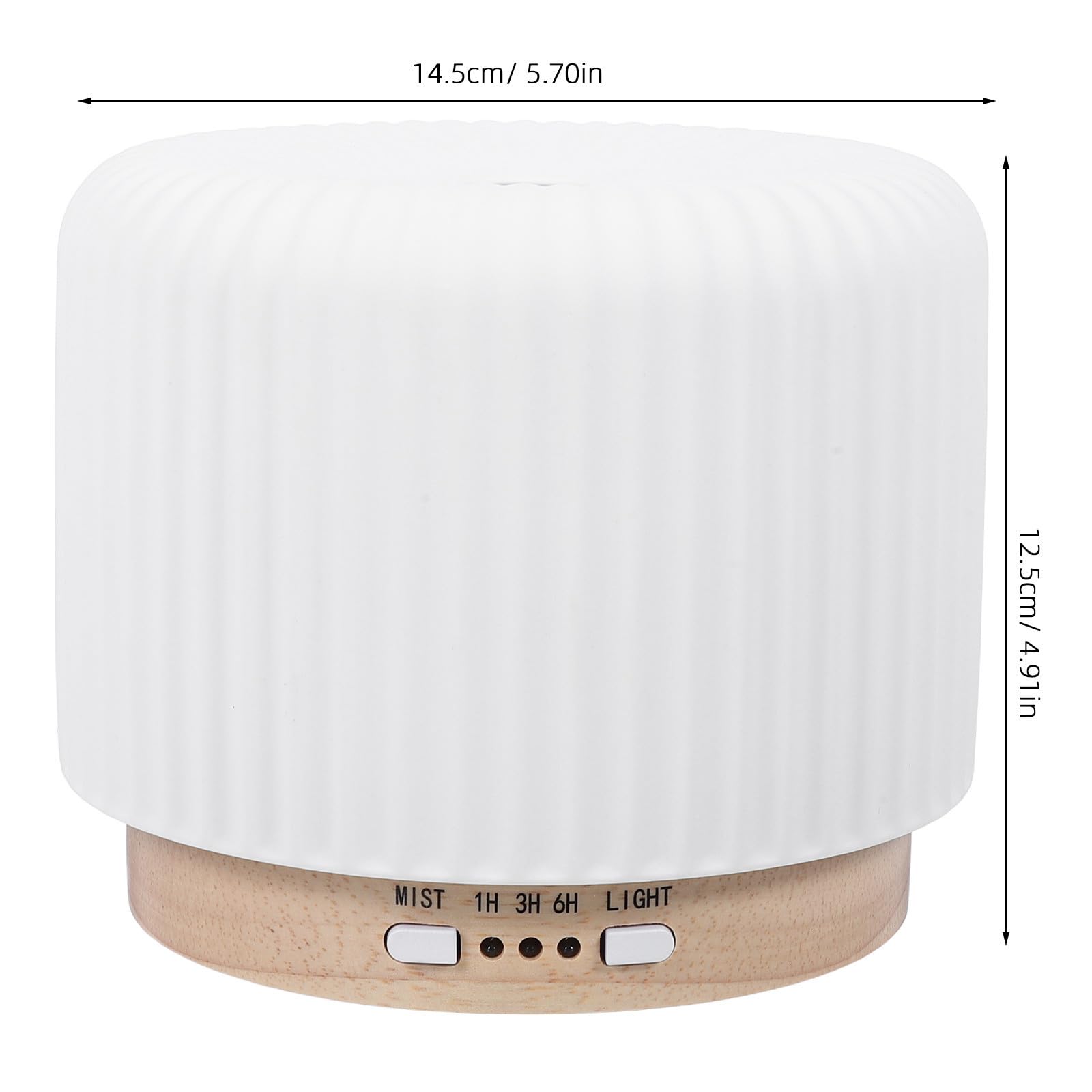 ULTECHNOVO Diffusore di Oli Essenziali e Umidificatore 220ml con Tecnologia a Vapore Silenziosa in Materiale e Legno, per Stanza da Dormire e Spa