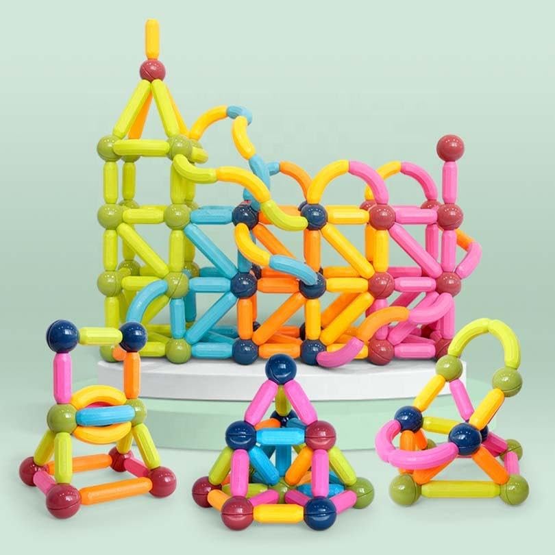 ANVIE & ABEER® Magnetic Stick and Balls I Building Blocks I 3D Puzzle I Vibrant Colors Different Sizes Curved Shapes I Educational Toy I Stacking Magnet Toys for Kids I Multi Colour (Set of 72 PCS) (B0CLKDW2WM) Amazon Price History, Amazon Price Tracker
