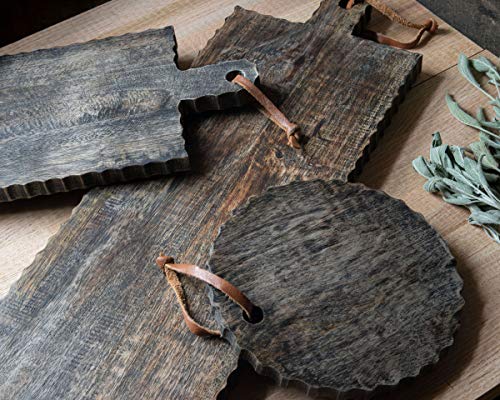 Tabla de Cortar Rectangular Extra Grande de Madera Negra Tallada a Mano para Cocina y Servir miniatura 6