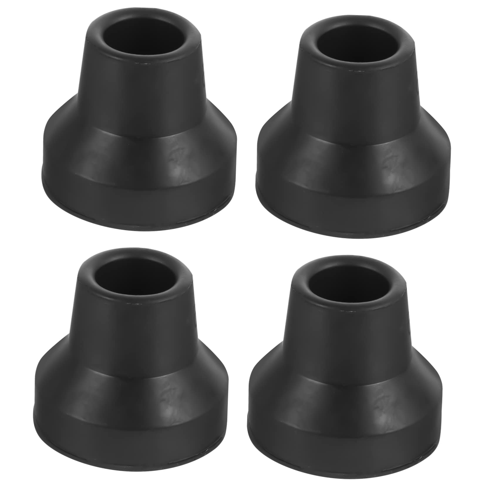 Healeved 2sets Heavy Duty Quad Cane Pads Non-Slip Crutch Tips Rubber Cane Feet for Stabilizing Poles Crutches 4pcs*2