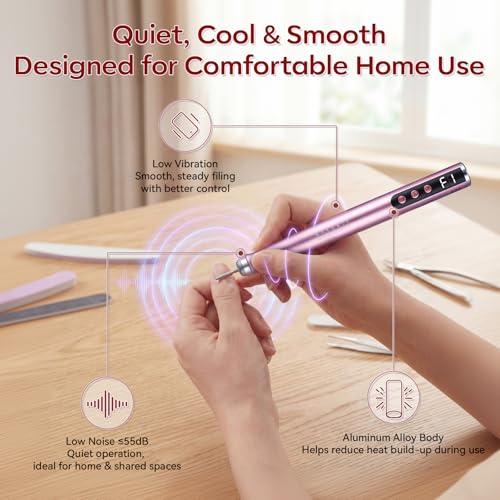 Makartt Nail Dust Collector - Professional Powerful Suction Bundle with Pen-Shaped Rechargeable Nail Drill for Beginners image 4
