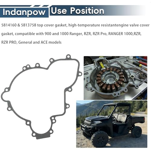 Image of 5814160 Cover Gasket Fits Models 900 and 1000 Ranger /RZR /RZR Pro | 2 Pack; Compatible with 5814160 & 5813758 Cover Gasket;Durable sealing to prevent leakage