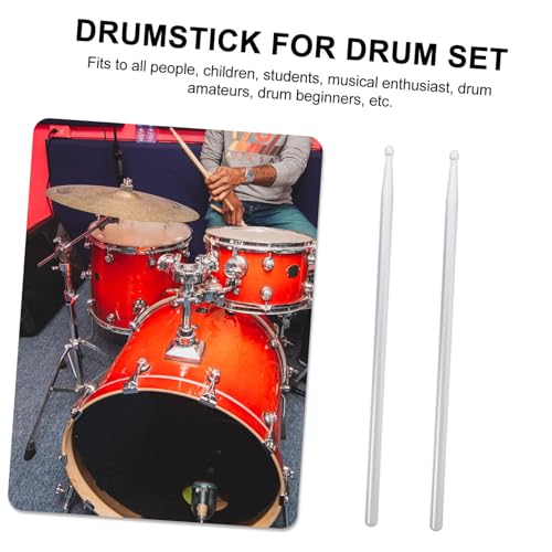 Baquetas Sosoport 5A de aleación de aluminio, ligeras, para práctica, adecuadas para bateristas y entusiastas de la música miniatura 4