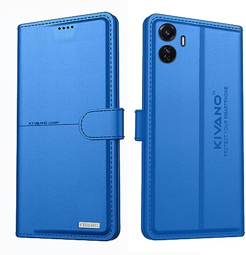 Image of KIVANO Compatible with Vivo T1 44W / Vivo T1 4G Flip Cover | Leather Finish | Inside Pockets & Inbuilt Stand | Shockproof Wallet Style Magnetic Closure Back Cover Case