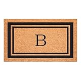 Calloway Mills 152962436B Black Border 24" x 36" Monogram Doormat, (Letter B)