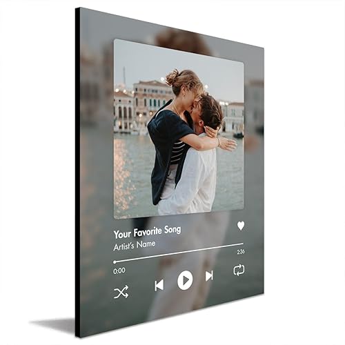 Personal-Prints Canción y foto personalizada hecha en Estados Unidos Fotos y canciones personalizadas Regalo de aniversario, boda, día de San