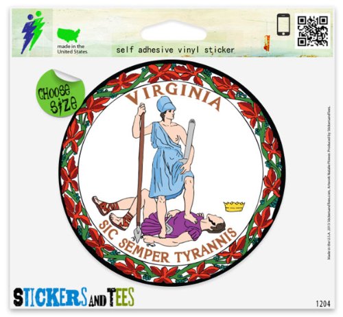 Amazon.com - Virginia State Seal Flag Vinyl Car Bumper Window