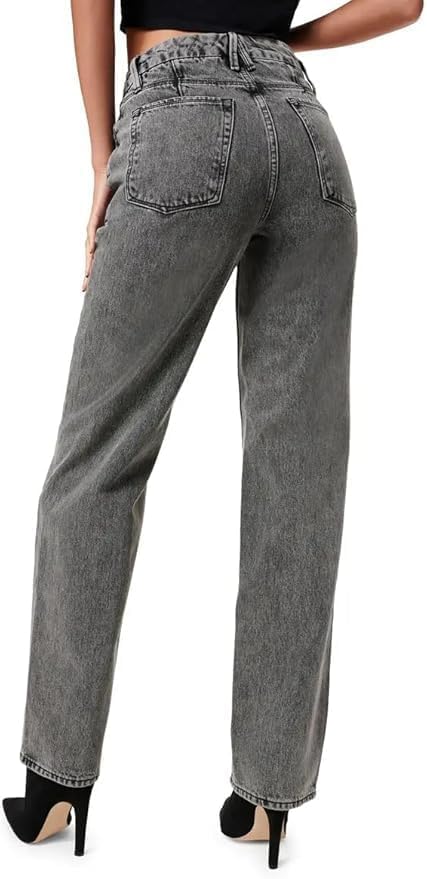 Good American Good '90s Icon Straight Leg Jeans in Black Size 4/274