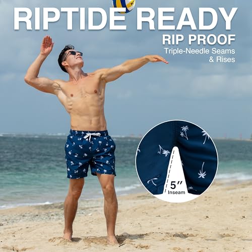 Image of Kanu Surf Men's Big Viper Extended Size Stripe Swim Trunk