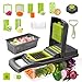 16-in-1 Gemüseschneider, Mandoline Gemüsehobel gemüseschneider Gemüseschneider für Würfel, Stifte, Scheiben, Streifen,Vegetable Chopper, ABS