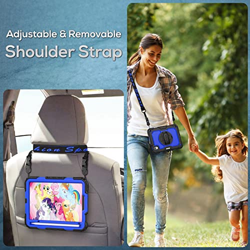 Timecity Case For Ipad Mini 6 2021 8.3 Inch, [Full-Body] Drop Protection Case With Screen Protector Pencil Holder &360 Rotating Stand Hand/Shoulder Strap For Ipad Mini 6Th Generation 8.3'' -Dark Blue #TOP3