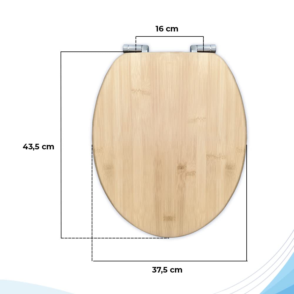 Bath4U Bambus Toilettendeckel | mit Absenkautomatik | Nachhaltige Klobrille | aus hochwertigem Bambus-Holz für maximalen Komfort | Stabil und belastbar bis 150 kg | Nachhaltige Klobrille aus hochwertigem Bambus-Holz für maximalen Komfort stabil und 150 kg