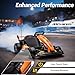 Licensed McLaren 36V Electric Go Kart for Kids, Drift Crazy Cart with Adjustable Seat, 400W Powerful Motor, LED Lights, Max Load 130 lbs, Racing Ride-On Toy for Ages 6+ (Orange 36V)