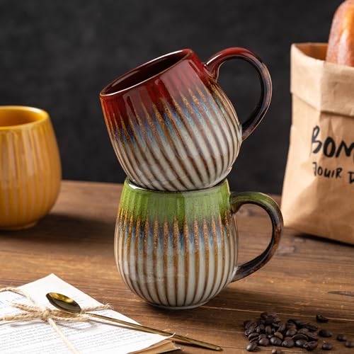 Taza de cerámica para café 16 oz roja miniatura 5