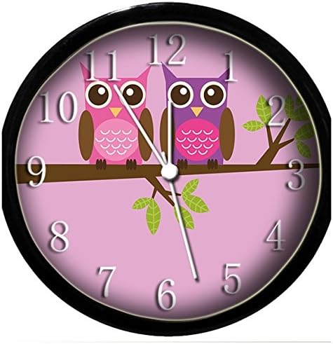 Glow in the Dark Wall Clock - Owls on Branch