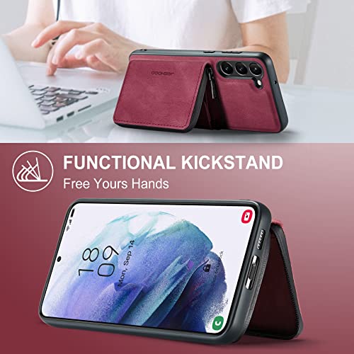 Coque en cuir magnétique détachable compatible Samsung S23 étui de protection antichoc