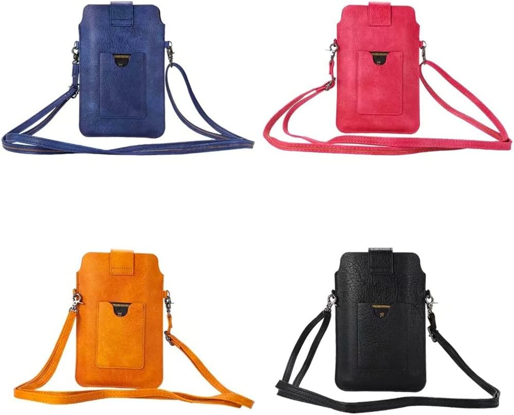 Leather Crossbody Women Men Bag Shoulder Belt Phone Case Lady Small Wallet