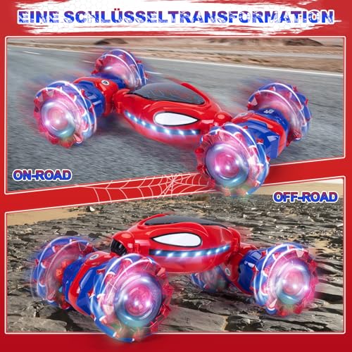Ltteaoy Ferngesteuertes Auto ab 6-12 Jahre,Spider Spielzeug ab 6 7 8 9 10 11 12 Jahre Junge Geschenk Mädchen Junge Kinder RC Auto Drift Car… – Ansicht 3