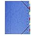 Produktbild Exacompta 5212E Premium Ordnungsmappe aus extra starkem Colorspan-Karton DIN A4 12 vollfarbige bunte Fächer mit Organisationsdruck und dehnbarem Rücken Ringmappe Register-Mappe 1 Stück Zufallsfarbe