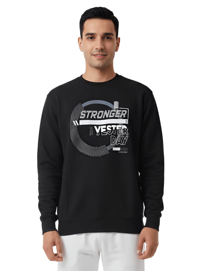 dollar Men Crew Neck Sweatshirt with Chest Logo | Pullover Fleece Sweatshirt | Athletic Fit, Cotton Blend, Casual, Comfortable & Stylish-picture-20