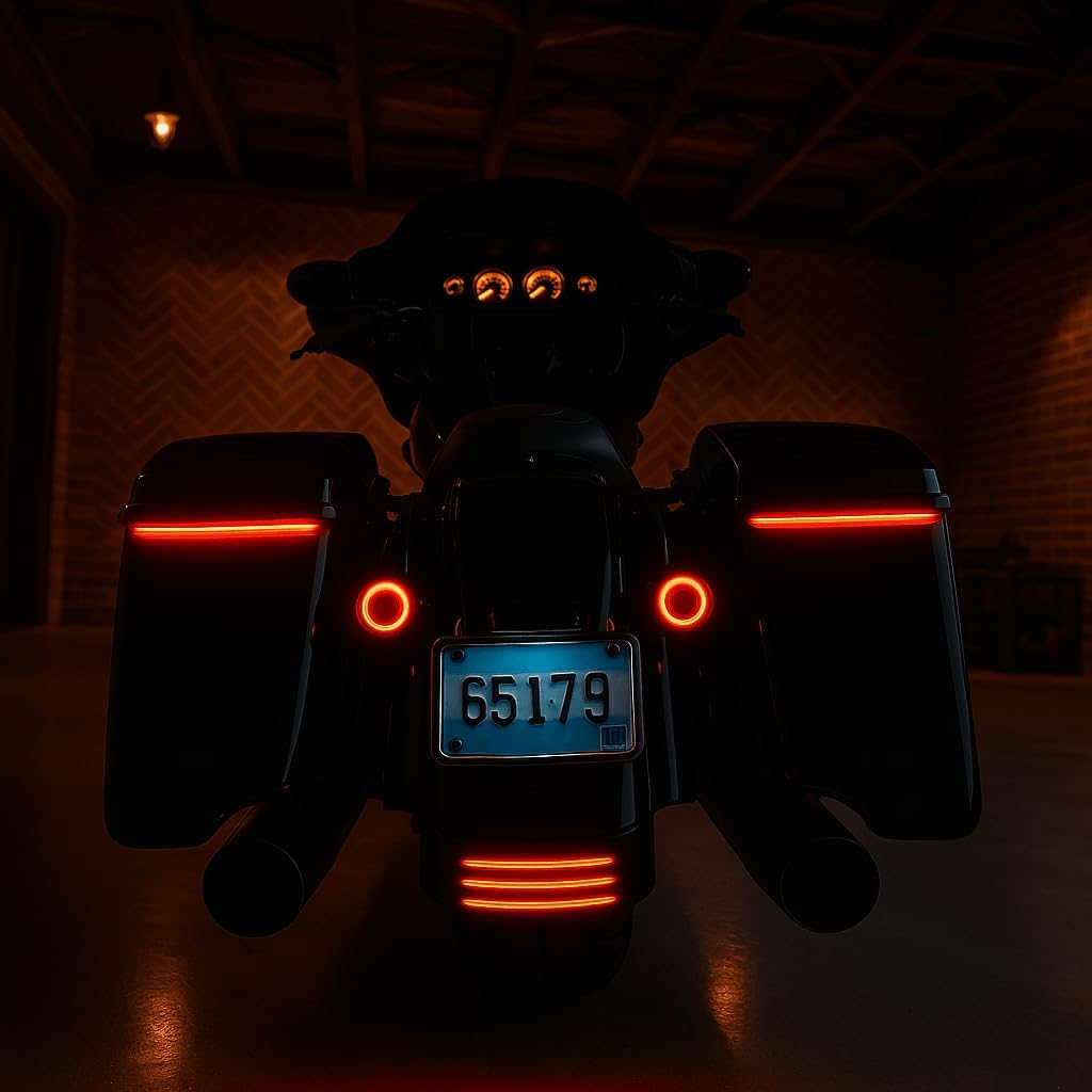 Eagle Lights Low Profile Saddlebag LED Tail Lights with Sequential Turn Signals, Running Lights and Brake Lights for 2014 to Current Harley-Davidson® Touring Models