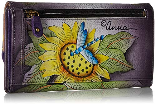 Anna by Anuschka Women's Leather Hand Painted Checkbook Wallet/Clutch2