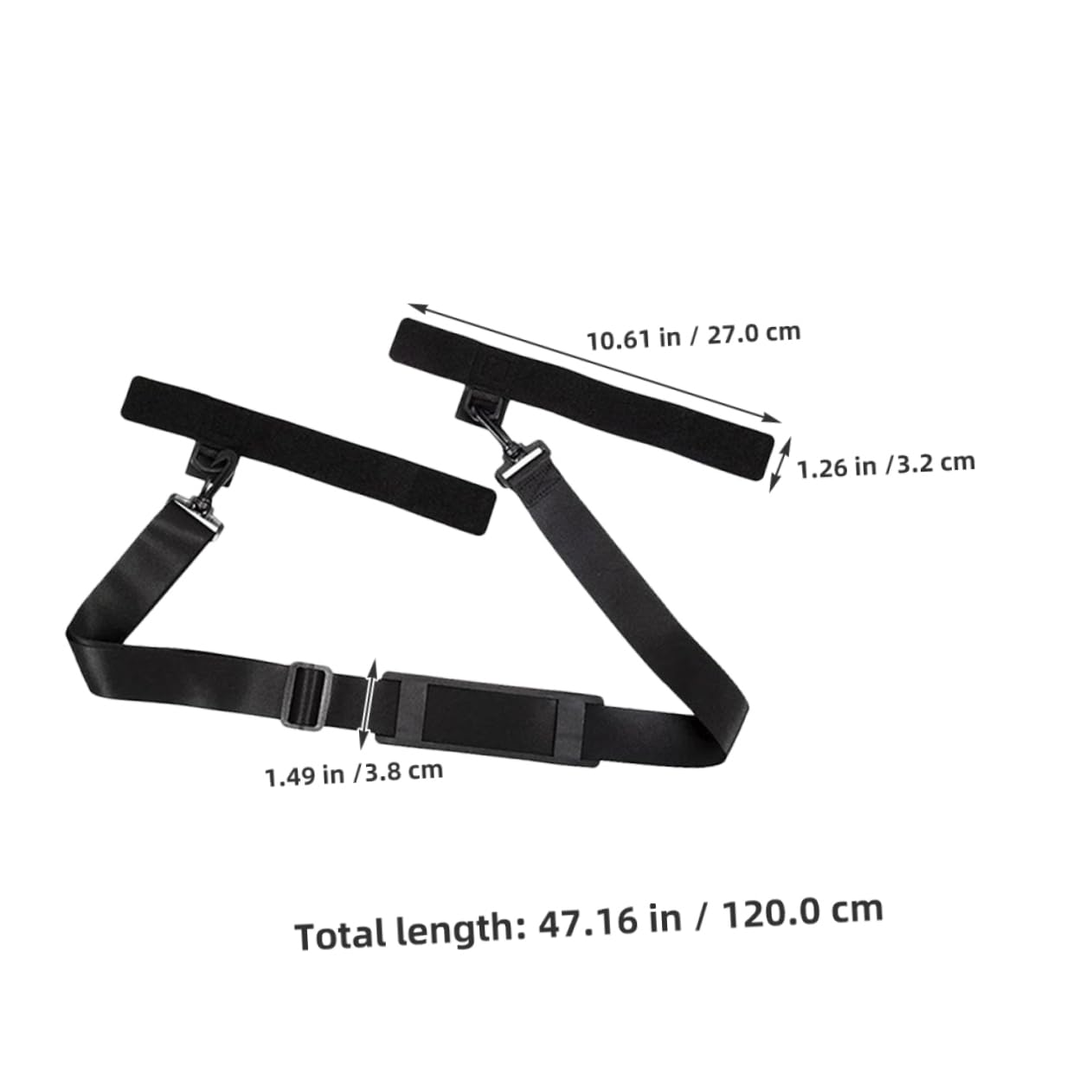 KOMBIUDA Fishing Rod Straps Belt Set 2 Pack Universal Rod Carrier Straps Nonslip Portable for Shoulder Tackle Carrying