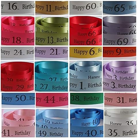 Happy Birthday Satin Ribbon for Any Age Cover