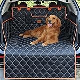 KYG トランクマット 汎用 キルティング生地 ドライブシート ラゲッジシート カー用品 両サイド保護 バンパー保護 滑り止め 汚れに強い 取り付け簡単 折り畳み式 大中小型車 SUV トランク用 全種犬用猫用 旅行 ドライブ 荷積み