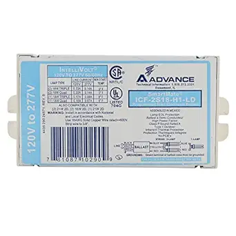 Advance SmartMate ICF-2S18-H1-LD - (2) Lamp Fluorescent Ballast - 18 Watt CFL - 120/277 Volt - Programmed Start - 1.0 Ballast Factor