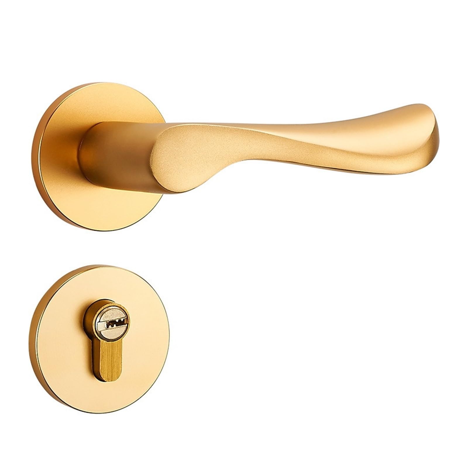 Serrure de porte en bois FH7-6 mécanisme silencieux et poignée solide